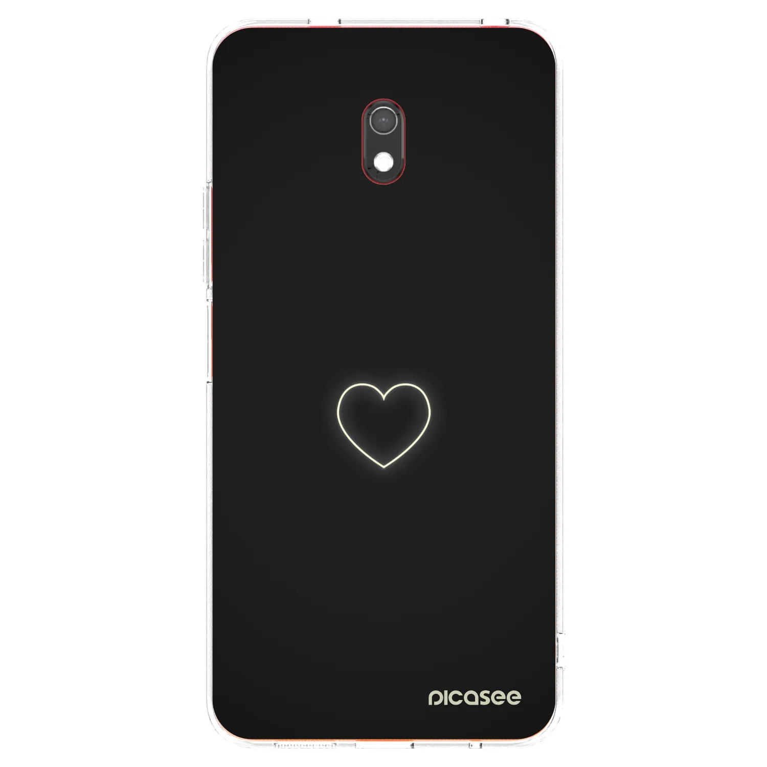 Picasee silikonowe przeźroczyste etui na Xiaomi Redmi 8A - Heart