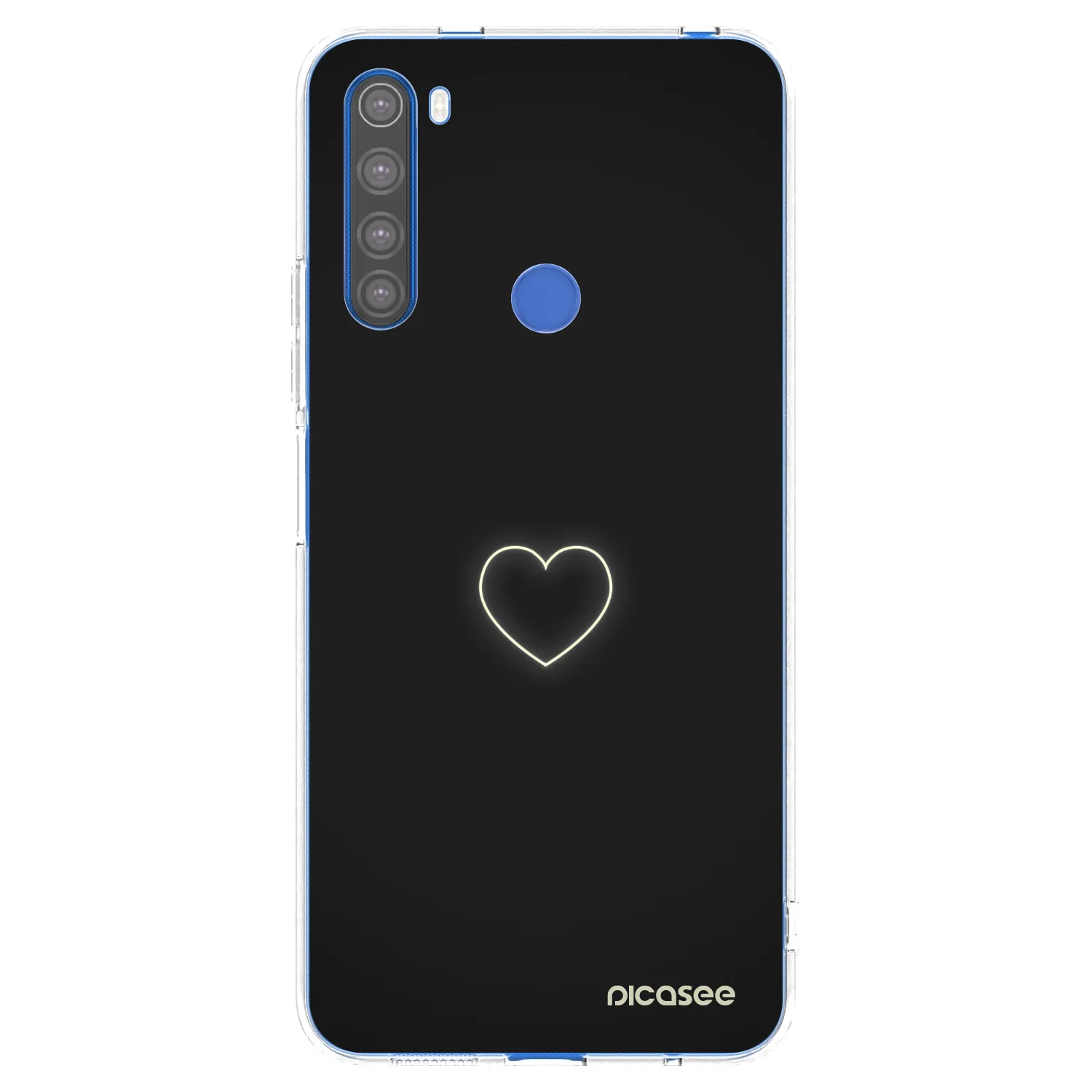 Picasee silikonowe przeźroczyste etui na Xiaomi Redmi Note 8T - Heart
