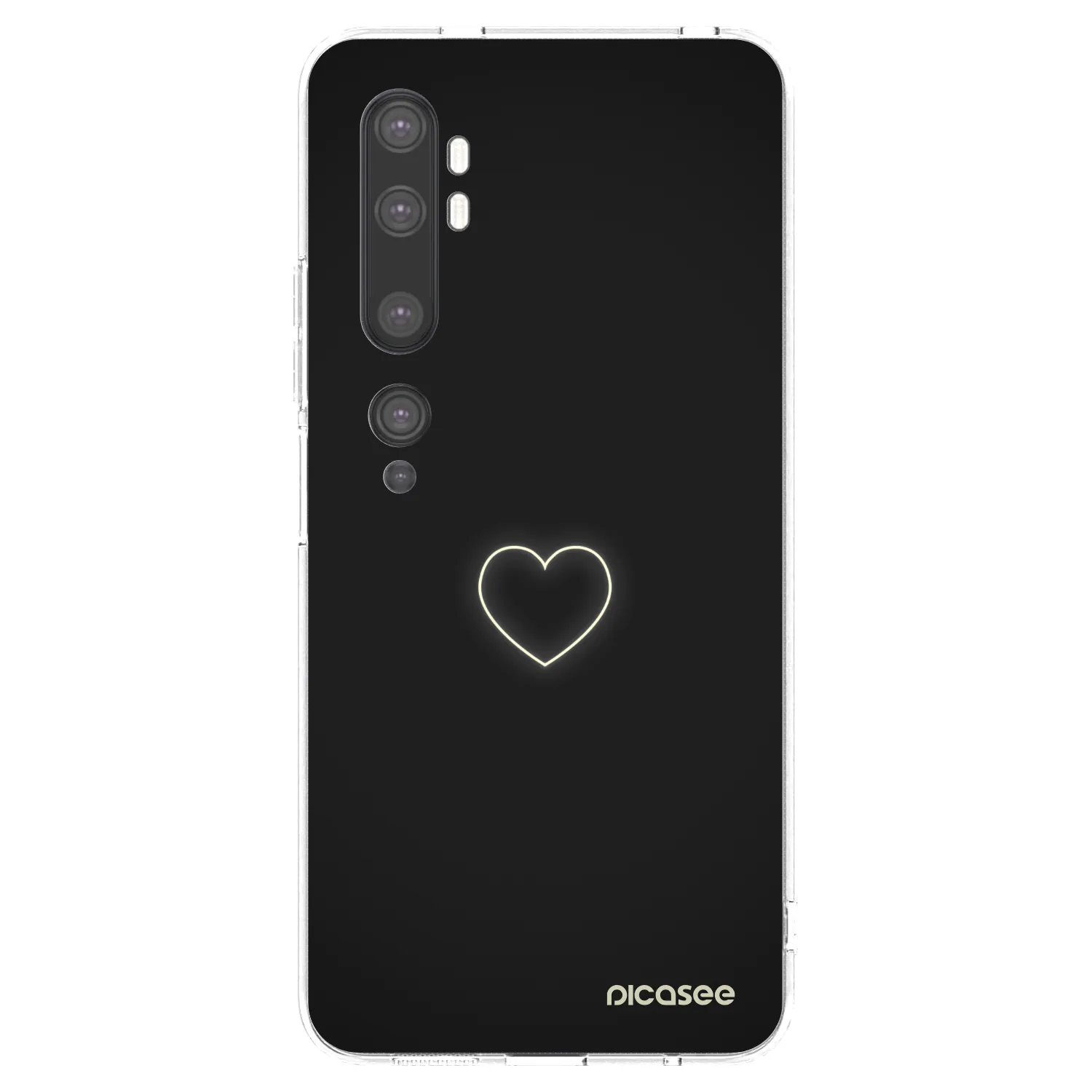 Picasee silikonowe przeźroczyste etui na Xiaomi Mi Note 10 (Pro) - Heart