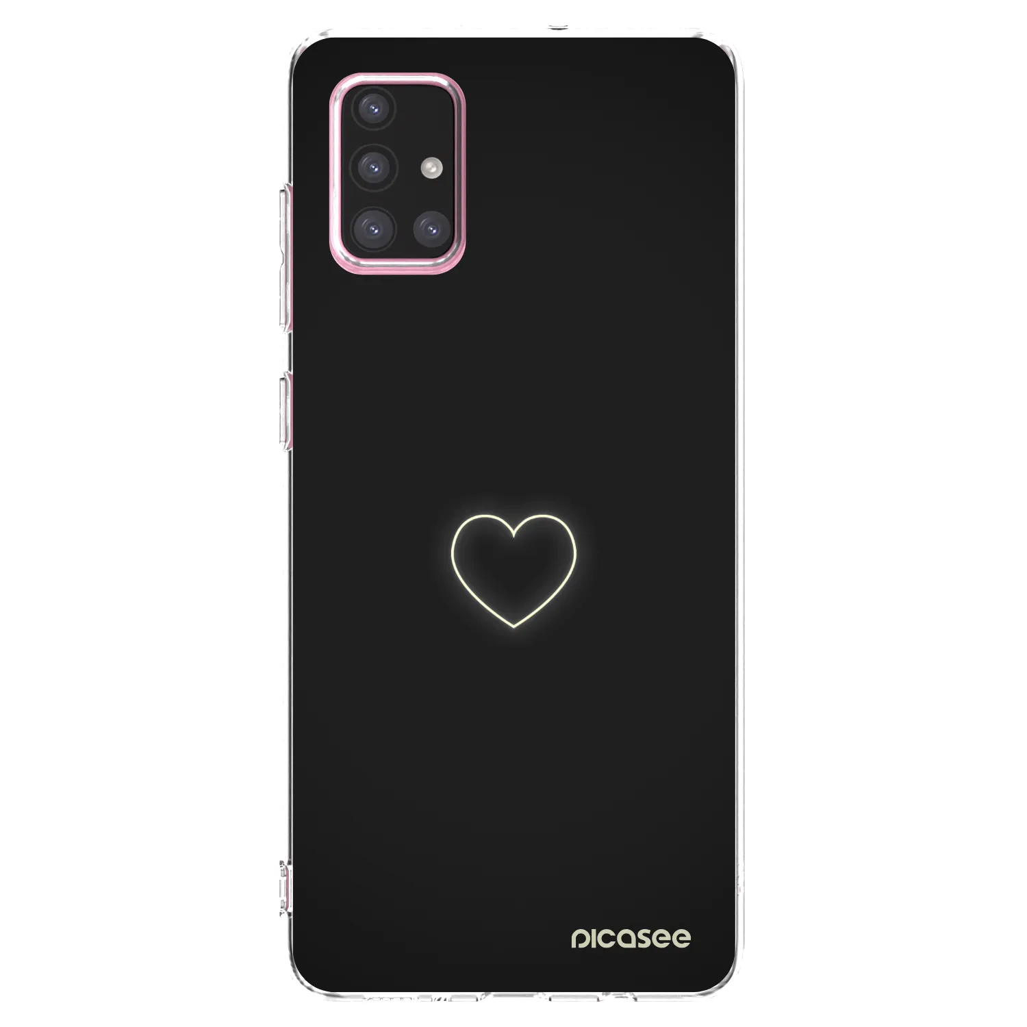 Picasee silikonowe przeźroczyste etui na Samsung Galaxy A71 A715F - Heart