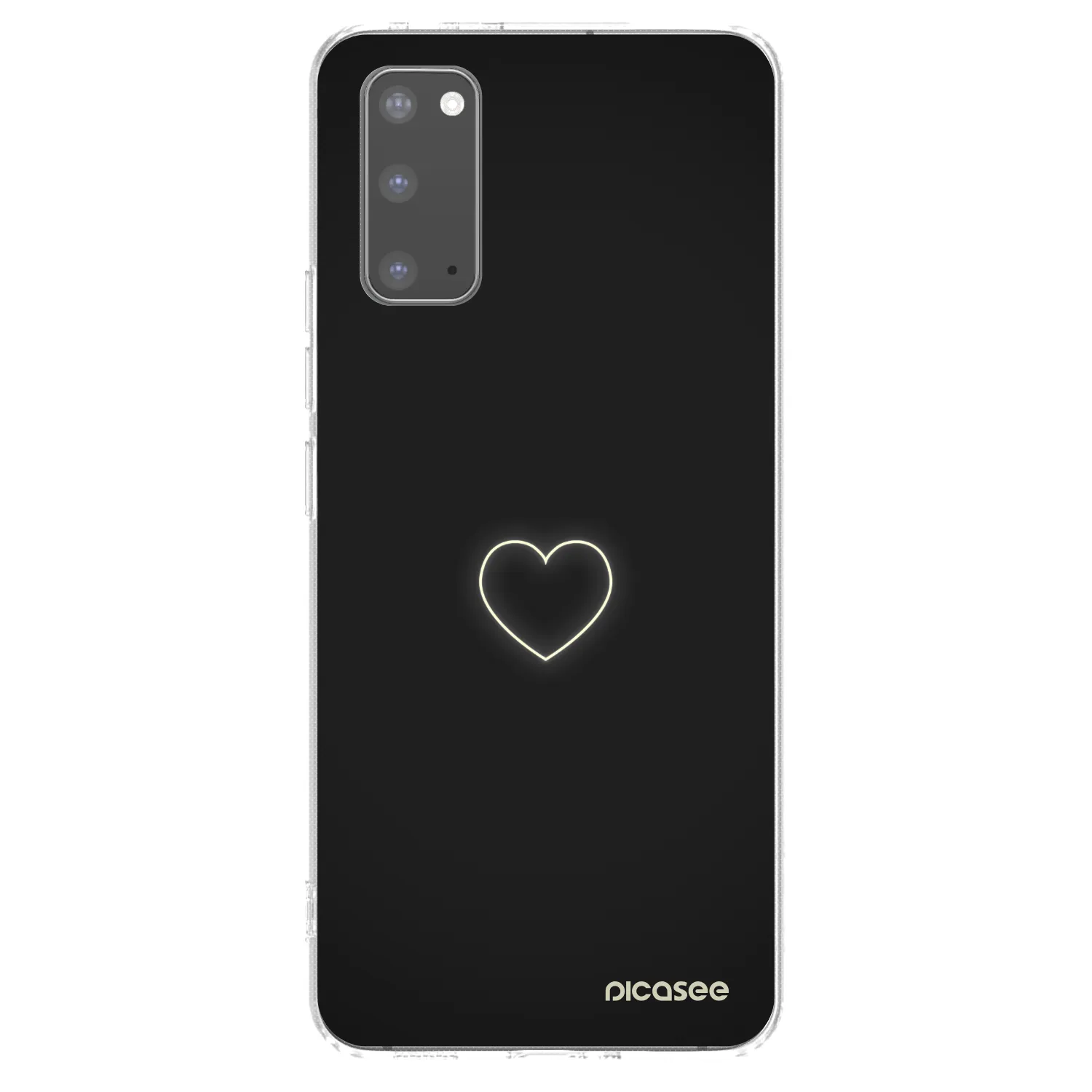 Picasee silikonowe przeźroczyste etui na Samsung Galaxy S20 G980F - Heart