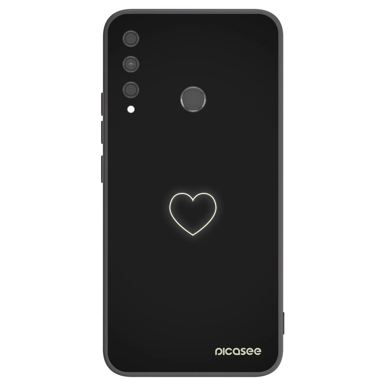 Picasee silikonowe czarne etui na Huawei P40 Lite E - Heart