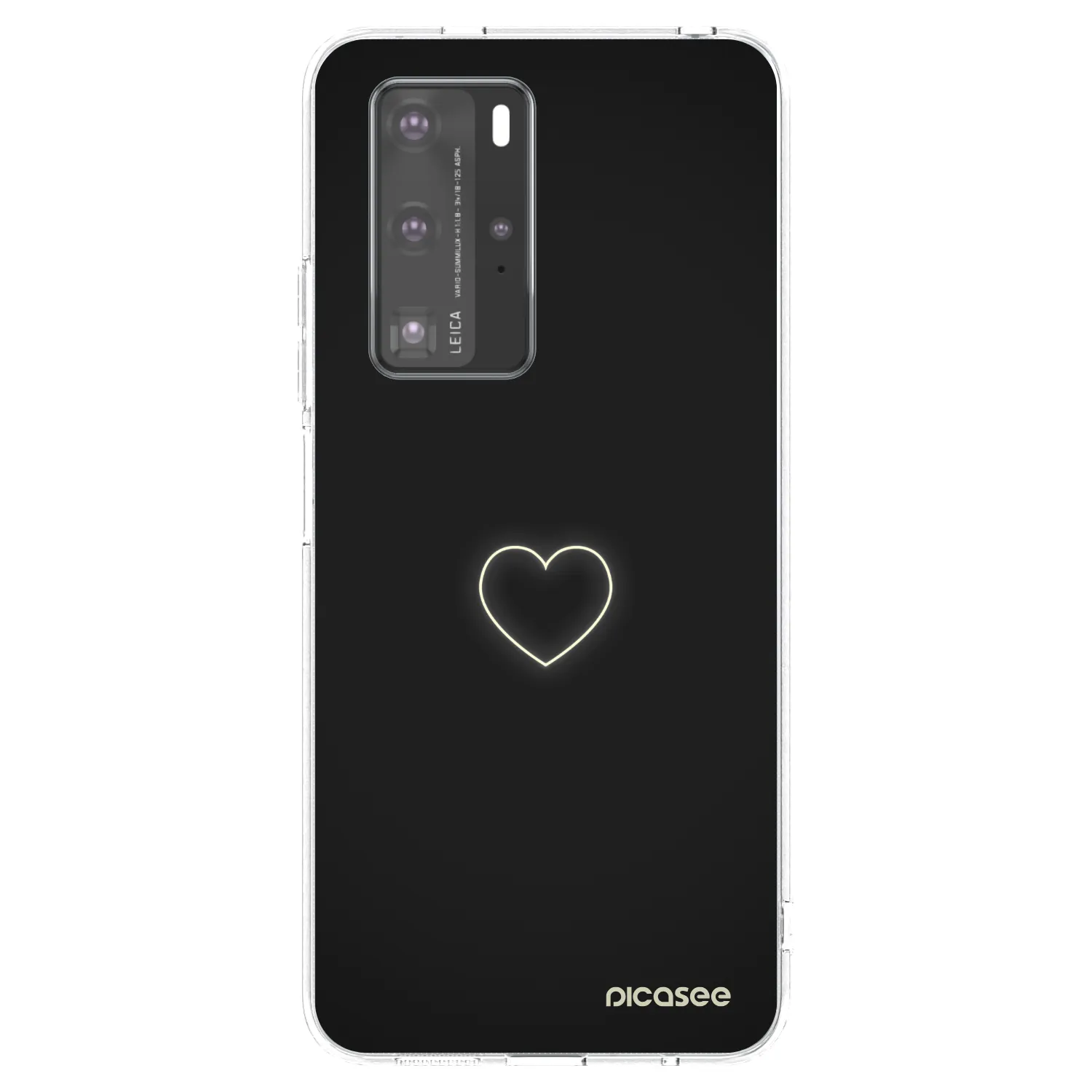 Picasee silikonowe przeźroczyste etui na Huawei P40 Pro - Heart