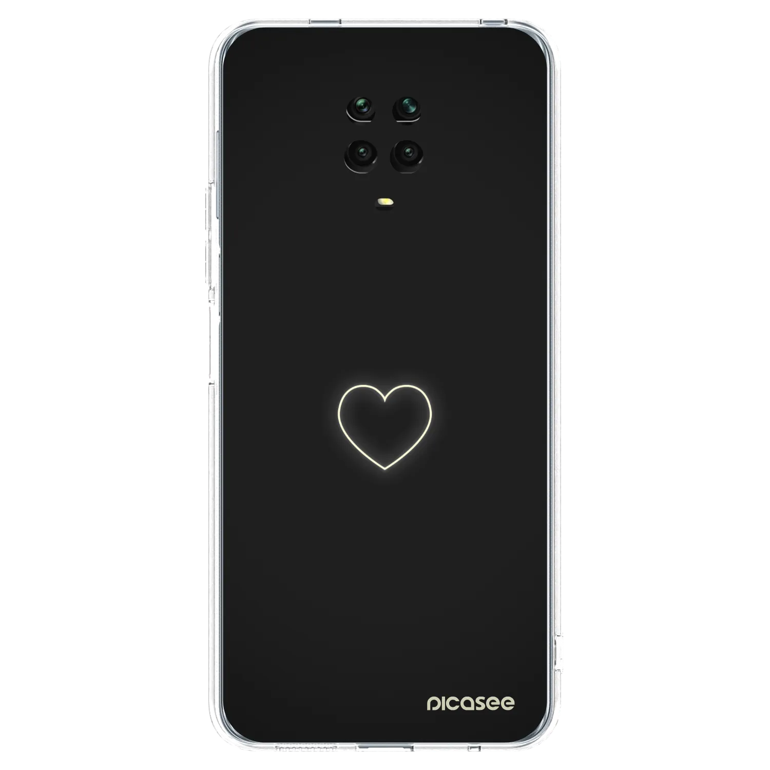 Picasee silikonowe przeźroczyste etui na Xiaomi Redmi Note 9S - Heart