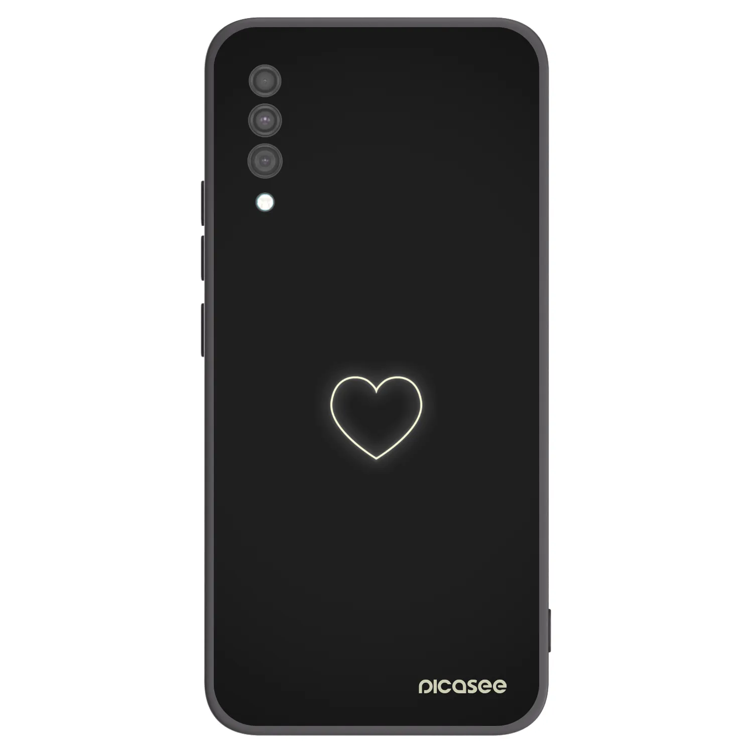 Picasee silikonowe czarne etui na Samsung Galaxy A30s A307F - Heart
