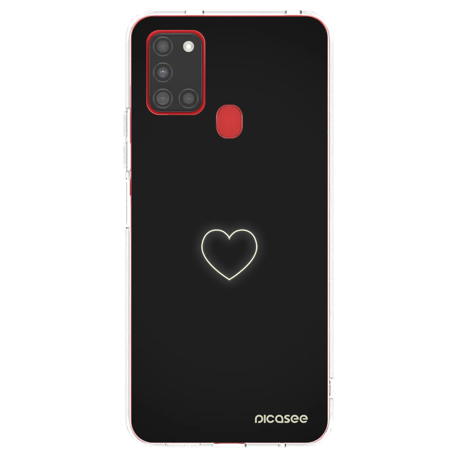 Picasee silikonowe przeźroczyste etui na Samsung Galaxy A21s - Heart
