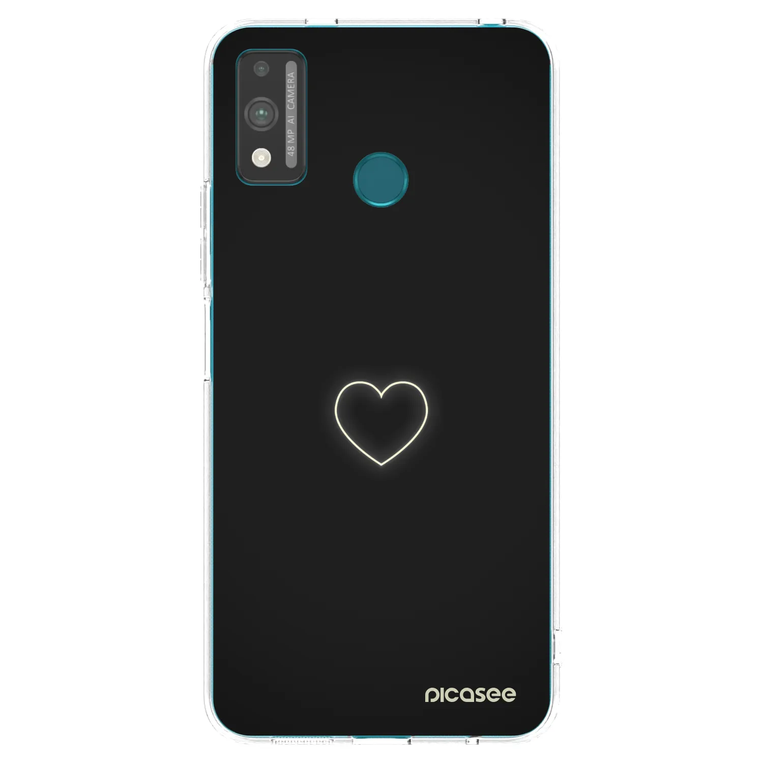 Picasee silikonowe przeźroczyste etui na Honor 9X Lite - Heart