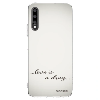 Picasee silikonowe przeźroczyste etui na Honor 9X Pro - Love is a drug