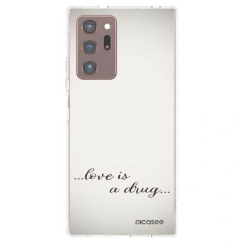 Picasee silikonowe przeźroczyste etui na Samsung Galaxy Note 20 Ultra - Love is a drug