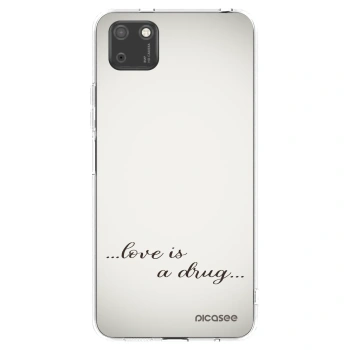 Picasee silikonowe przeźroczyste etui na Huawei Y5P - Love is a drug