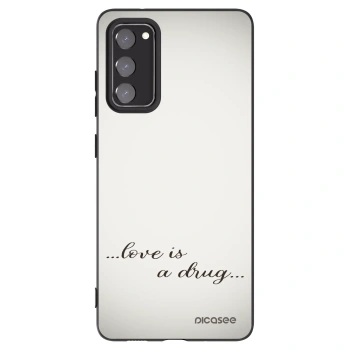 Picasee silikonowe czarne etui na Samsung Galaxy S20 FE - Love is a drug