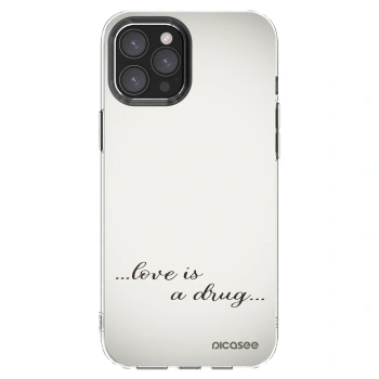 Picasee silikonowe przeźroczyste etui na Apple iPhone 12 Pro Max - Love is a drug
