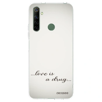 Picasee silikonowe przeźroczyste etui na Realme 6i - Love is a drug