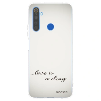 Picasee silikonowe przeźroczyste etui na Realme 5 - Love is a drug