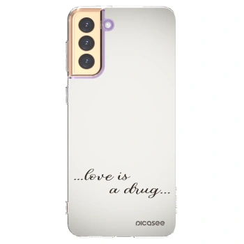 Picasee silikonowe przeźroczyste etui na Samsung Galaxy S21+ 5G G996F - Love is a drug