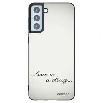 Picasee silikonowe czarne etui na Samsung Galaxy S21+ 5G G996F - Love is a drug