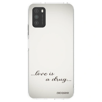 Picasee silikonowe przeźroczyste etui na Xiaomi Poco M3 - Love is a drug