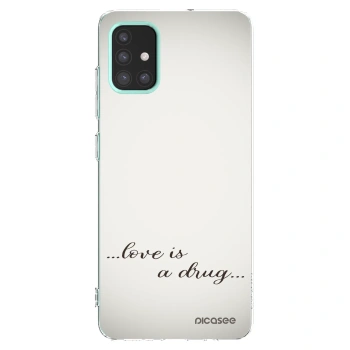 Picasee silikonowe przeźroczyste etui na Samsung Galaxy M31s - Love is a drug