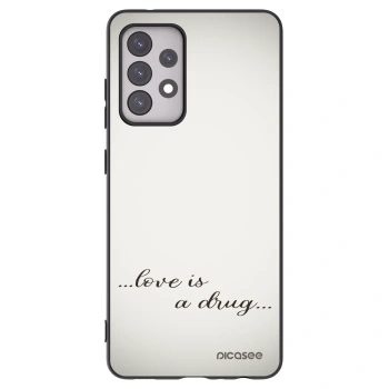 Picasee silikonowe czarne etui na Samsung Galaxy A52 5G A525F - Love is a drug