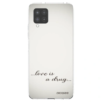 Picasee silikonowe przeźroczyste etui na Samsung Galaxy A42 A426B - Love is a drug