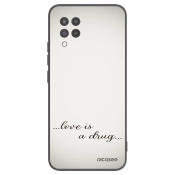 Picasee silikonowe czarne etui na Samsung Galaxy A42 A426B - Love is a drug