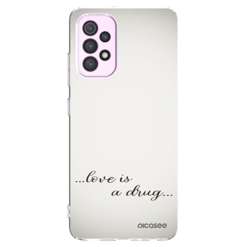 Picasee silikonowe przeźroczyste etui na Samsung Galaxy A32 5G A326B - Love is a drug