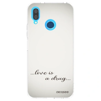 Picasee silikonowe przeźroczyste etui na Huawei P20 Lite - Love is a drug