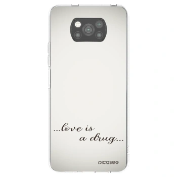 Picasee silikonowe czarne etui na Xiaomi Poco X3 Pro - Love is a drug