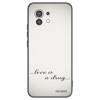 Picasee silikonowe czarne etui na Xiaomi Mi 11 - Love is a drug