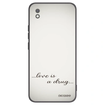 Picasee silikonowe czarne etui na Xiaomi Redmi 9AT - Love is a drug