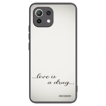 Picasee silikonowe czarne etui na Xiaomi Mi 11 Lite - Love is a drug