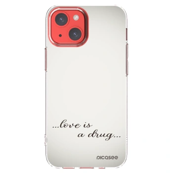 Picasee silikonowe przeźroczyste etui na Apple iPhone 13 mini - Love is a drug