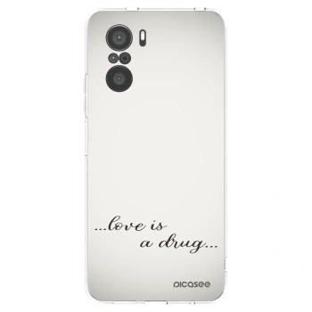 Picasee silikonowe przeźroczyste etui na Xiaomi Poco F3 - Love is a drug
