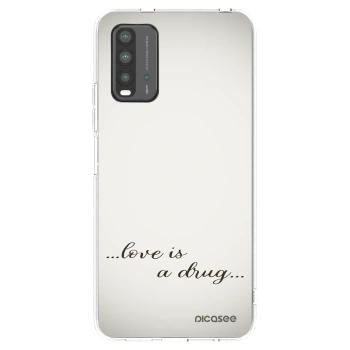 Picasee silikonowe czarne etui na Xiaomi Redmi 9T - Love is a drug