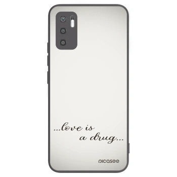 Picasee silikonowe czarne etui na Xiaomi Redmi Note 10 5G - Love is a drug