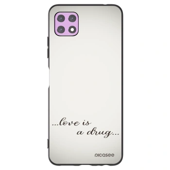 Picasee silikonowe czarne etui na Samsung Galaxy A22 A226B 5G - Love is a drug