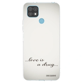 Picasee silikonowe przeźroczyste etui na Realme C21 - Love is a drug