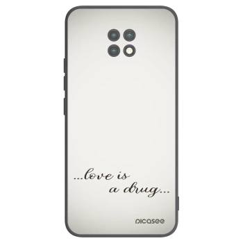 Picasee silikonowe czarne etui na Xiaomi Redmi Note 9T - Love is a drug