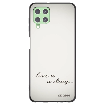Picasee silikonowe czarne etui na Samsung Galaxy A22 A225F 4G - Love is a drug