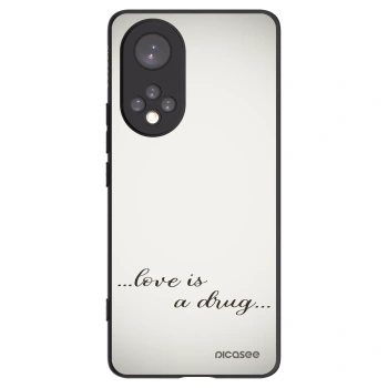 Picasee silikonowe czarne etui na Honor 50 5G - Love is a drug