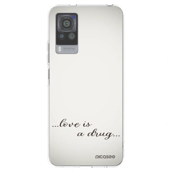 Picasee silikonowe przeźroczyste etui na Vivo X60 Pro 5G - Love is a drug