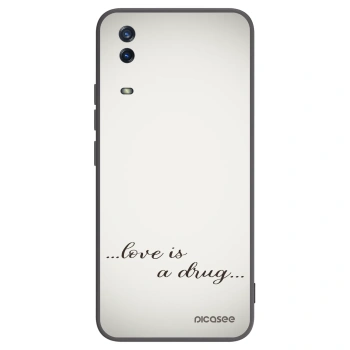 Picasee silikonowe czarne etui na Vivo Y11s - Love is a drug