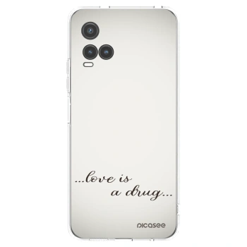 Picasee silikonowe przeźroczyste etui na Vivo Y33s - Love is a drug