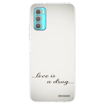 Picasee silikonowe przeźroczyste etui na Motorola Moto G60 - Love is a drug