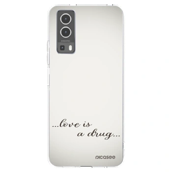 Picasee silikonowe przeźroczyste etui na Vivo Y72 5G - Love is a drug