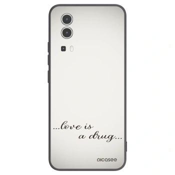 Picasee silikonowe czarne etui na Vivo Y72 5G - Love is a drug