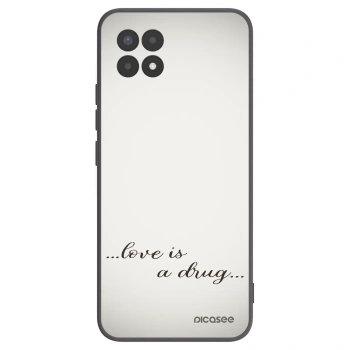 Picasee silikonowe czarne etui na Realme 8i - Love is a drug