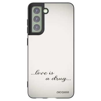 Picasee silikonowe czarne etui na Samsung Galaxy S21 FE 5G - Love is a drug