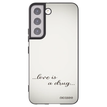 Picasee silikonowe czarne etui na Samsung Galaxy S22 5G - Love is a drug