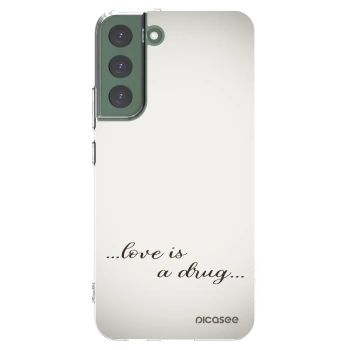 Picasee silikonowe przeźroczyste etui na Samsung Galaxy S22+ 5G - Love is a drug